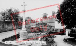 Memorial And Church Lane c.1965, Wickersley