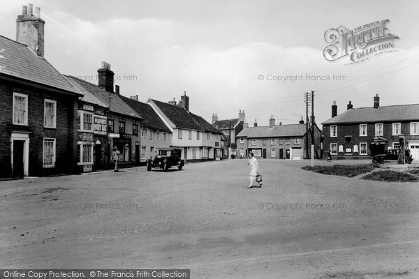 Wickham Market, Market Hill 1929 Photo of Wickham Market, Market Hill 1929