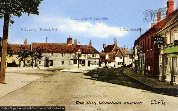 Photo of Wickham Market, The Hill 1954