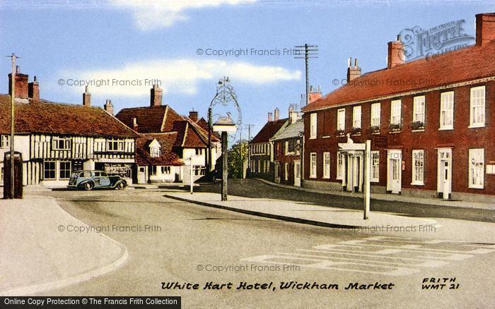Photo of Wickham Market, White Hart Hotel 1954