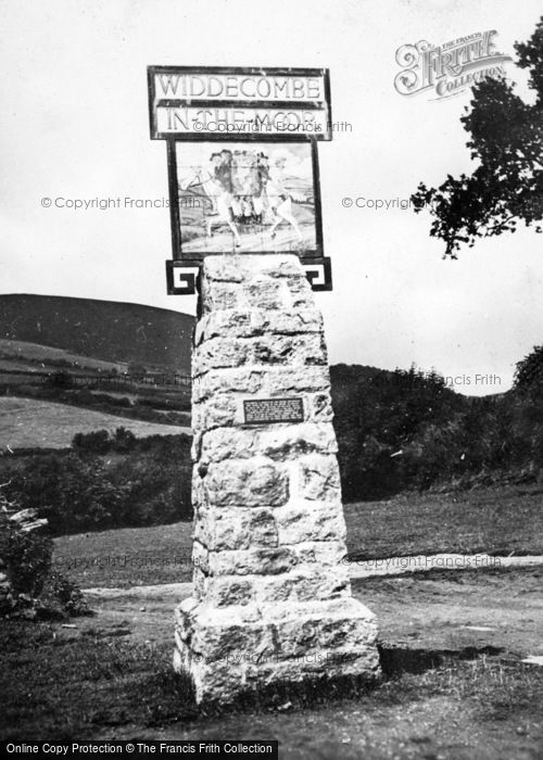 Photo of Widecombe In The Moor, The Village Sign c.1930