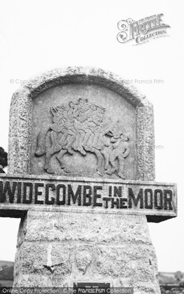 Photo of Widecombe In The Moor, The Village Sign c.1955