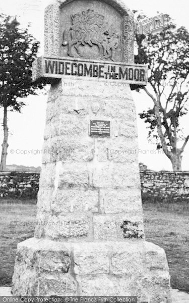Photo of Widecombe In The Moor, The Village Sign c.1955