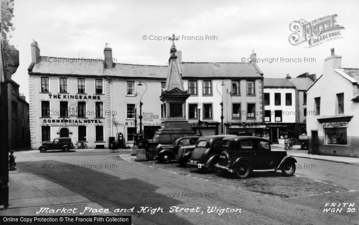 Photo of Wigton, Market Place And High Street c.1955