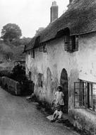 Children At Old Cottages, Bridge Street 1929, Williton