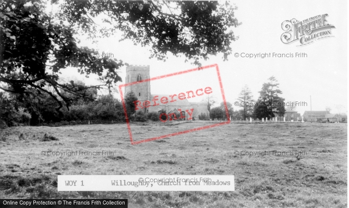 Photo of Willoughby, Church From Meadows c.1960