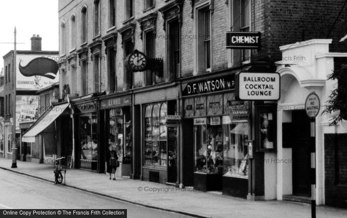 Photo of Wimbledon, High Street Shop Fronts 1959
