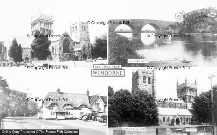 Photo of Wimborne, Composite c.1955