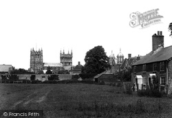 Wimborne, From The Meadows 1899, Wimborne Minster