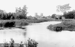 Wimborne, From The River Frome 1904, Wimborne Minster