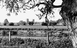 Wimborne, From The River Stour c.1960, Wimborne Minster