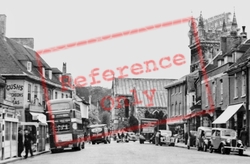 Wimborne, High Street c.1955, Wimborne Minster