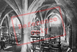 Wimborne, Minster, Lady Chapel In Crypt 1923, Wimborne Minster