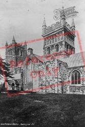 Wimborne, Minster Towers From South East 1886, Wimborne Minster
