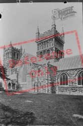 Wimborne, Minster, Towers From South East 1892, Wimborne Minster