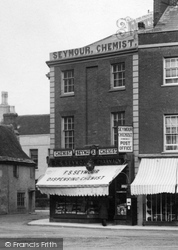Wimborne, Square, Seymour The Chemist 1904, Wimborne Minster