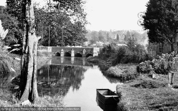 Photo of Wimborne, Walford Bridge c.1955