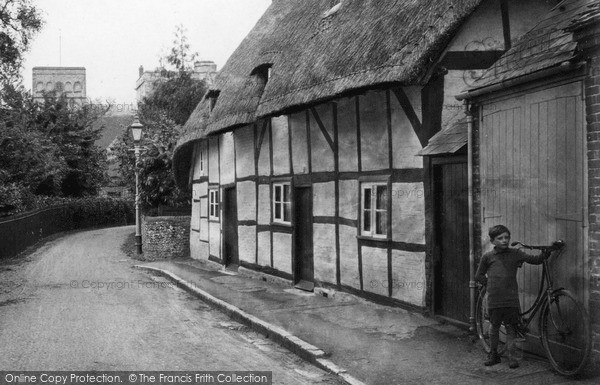 Photo of Winchester, Boy with Bicycle, St Cross Village 1919