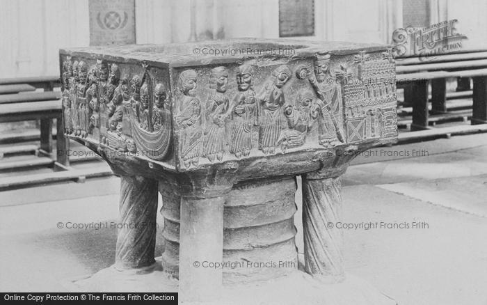 Photo of Winchester, Cathedral Font c.1870
