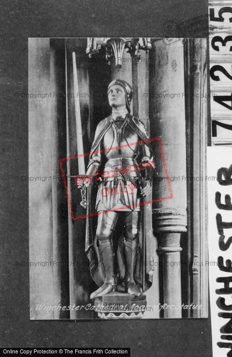 Photo of Winchester, Cathedral, Joan Of Arc Statue 1923