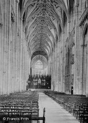 Cathedral Nave c.1920, Winchester