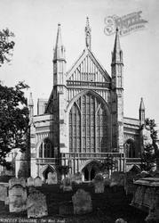 Cathedral, The West Front c.1880, Winchester