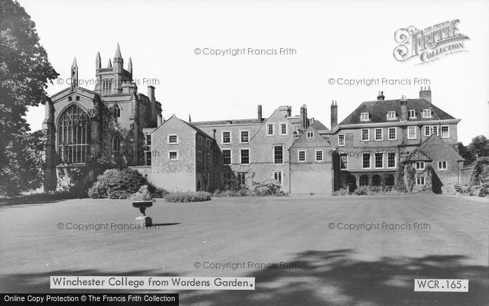 Photo of Winchester, College From Wardens Garden c.1960