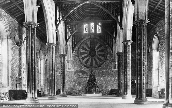 Photo of Winchester, Great Hall And The Round Table 1912