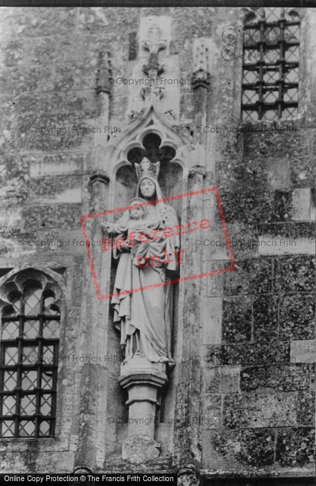 Photo of Winchester, St Cross Hospital, Beaufort Tower, St Mary The Virgin Statue 1928