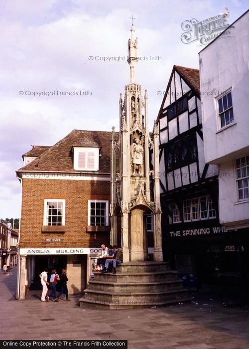 Photo of Winchester, The Buttercross, High Street c.1990