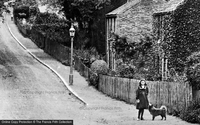 Photo of Winchmore Hill, Girl On Church Hill c.1910