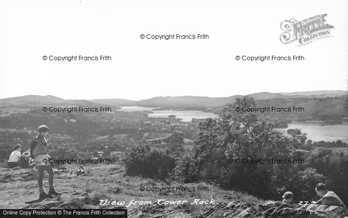 Photo of Windermere, View From Tower Rock c.1950