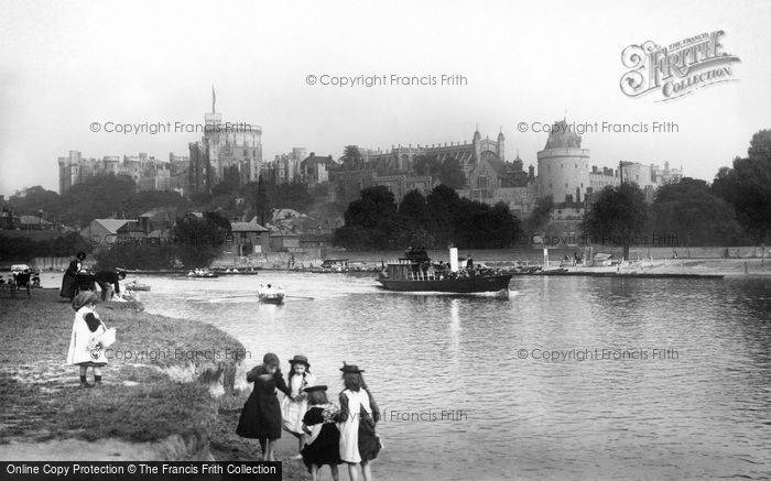 Photo of Windsor, Castle From The River Thames 1895