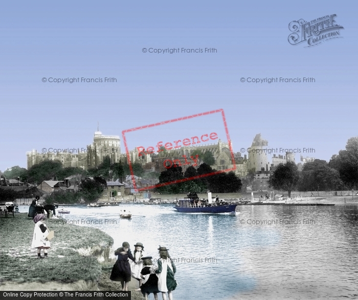 Photo of Windsor, Castle From The River Thames 1895