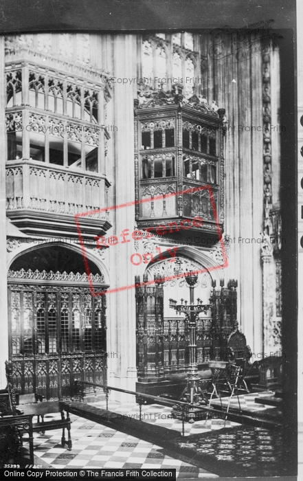 Photo of Windsor, Castle, St George's Chapel, Choir, Royal Pews 1895