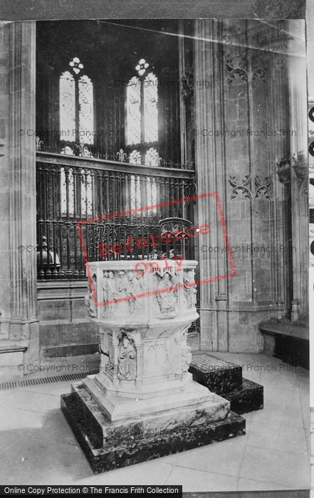 Photo of Windsor, Castle, St George's Chapel, Font And Beaufort Chapel 1895