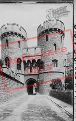 Castle, The Norman Gate 1895, Windsor