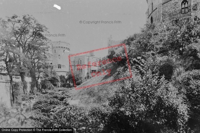 Photo of Windsor, Castle, The Norman Gate And Moat Garden 1914