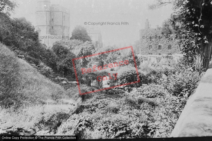 Photo of Windsor, Castle, The Tower And Moat Garden 1914