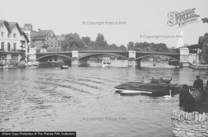 Photo of Windsor, River Thames And The Bridge c.1950