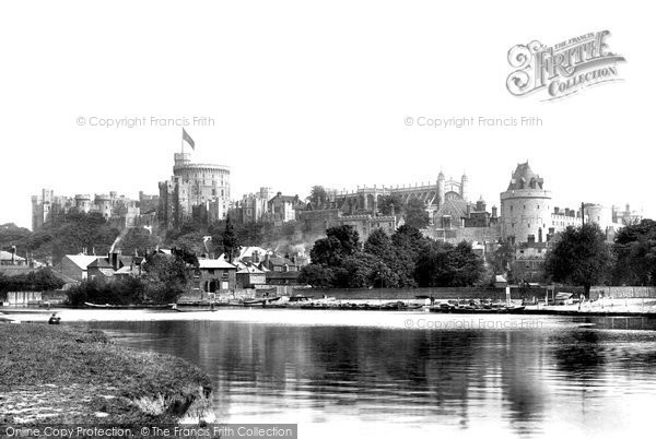 Photo of Windsor, The Castle From The River Thames 1895