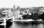 Town Bridge And Sir Christopher Wren's House c.1900, Windsor