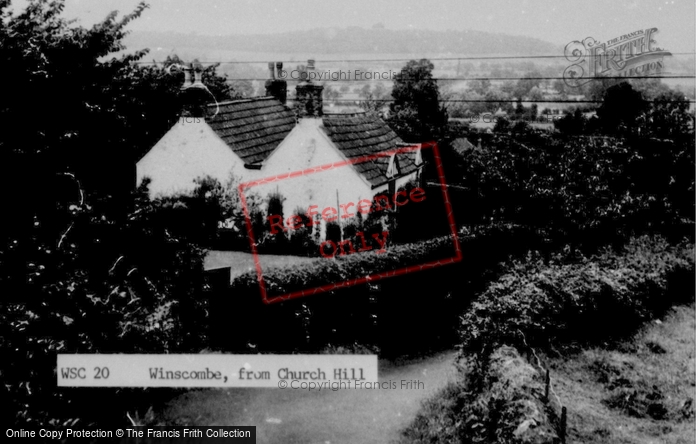 Photo of Winscombe, From Church Hill c.1955
