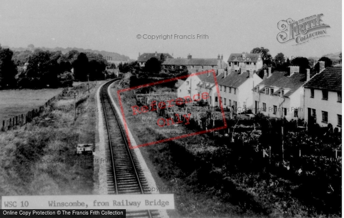Photo of Winscombe, From The Railway Bridge c.1955