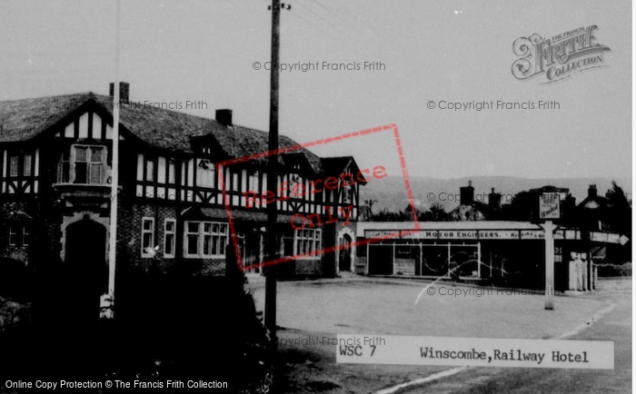 Photo of Winscombe, The Railway Hotel c.1955