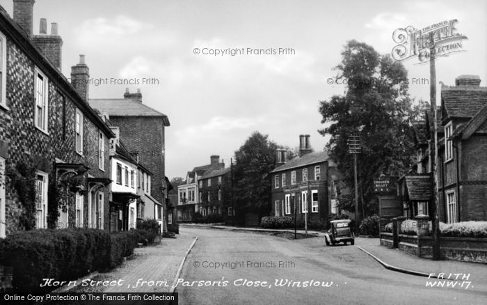 Photo of Winslow, Horn Street, From Parson's Close c.1955