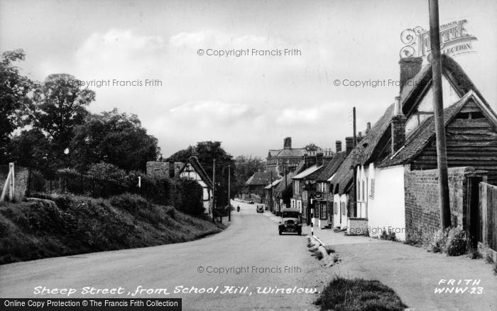 Photo of Winslow, Sheep Street From School H Ill c.1955