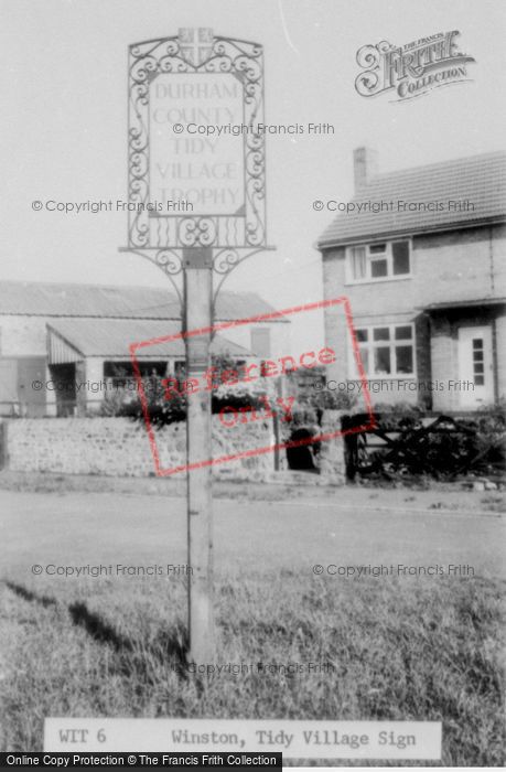 Photo of Winston, The Tidy Village Sign c.1955