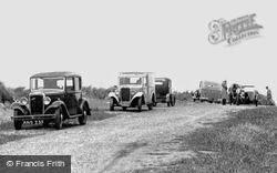 Cars On The Beach Road c.1955, Winterton-on-Sea