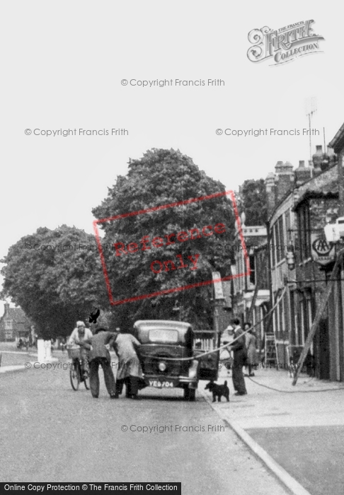 Photo of Wisbech, Filling A Car, Lynn Road c.1955